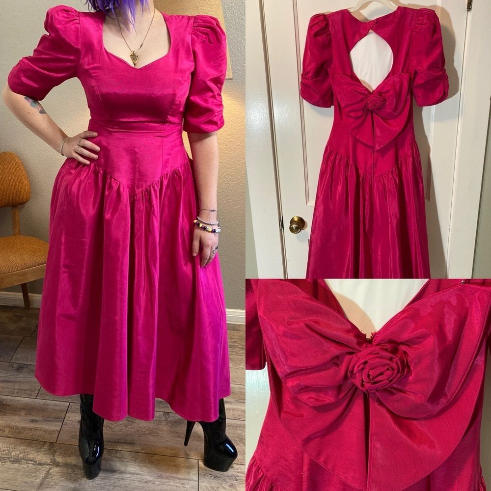 Vintage Pink Midi Dress